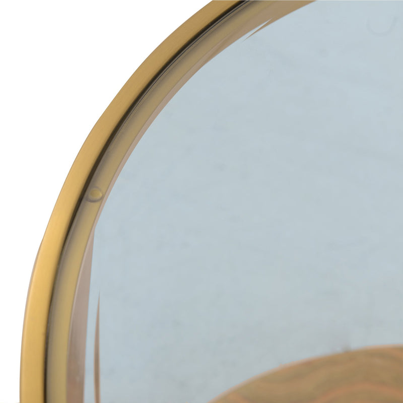 Hattie Glass Top End Table with Brushed Gold Legs - Furniture City (CA)l