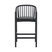 Echo Black Oak Wood and Faux Leather Counter Stool - Furniture City (CA)l