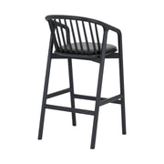 Echo Black Oak Wood and Faux Leather Counter Stool - Furniture City (CA)l