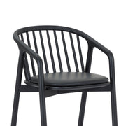 Echo Black Oak Wood and Faux Leather Bar Stool - Furniture City (CA)l