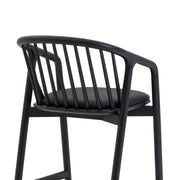 Echo Black Oak Wood and Faux Leather Bar Stool - Furniture City (CA)l