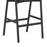 Echo Black Oak Wood and Faux Leather Bar Stool - Furniture City (CA)l