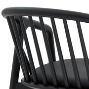 Echo Black Oak Wood and Faux Leather Bar Stool - Furniture City (CA)l