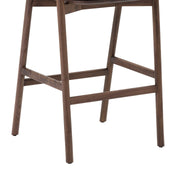 Echo Walnut Wood and Black Faux Leather Bar Stool - Furniture City (CA)l