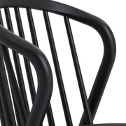 Echo Black Oak Wood and Faux Leather Dining Chairs - Set of 2 - Furniture City (CA)l