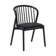 Echo Black Oak Wood and Faux Leather Dining Chairs - Set of 2 - Furniture City (CA)l