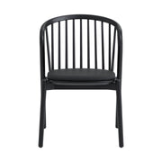 Echo Black Oak Wood and Faux Leather Dining Chairs - Set of 2 - Furniture City (CA)l