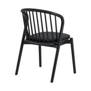 Echo Black Oak Wood and Faux Leather Dining Chairs - Set of 2 - Furniture City (CA)l