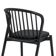 Echo Black Oak Wood and Faux Leather Dining Chairs - Set of 2 - Furniture City (CA)l