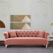 Elegance Contemporary Sofa in Blush Velvet with Acrylic Legs - Furniture City (CA)l