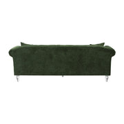 Elegance Contemporary Sofa in Green Velvet with Acrylic Legs - Furniture City (CA)l