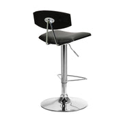 Erik Adjustable Gray Faux Leather Swivel Barstool with Chrome Base - Furniture City (CA)l