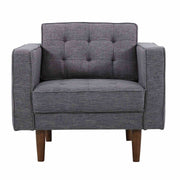 Element Mid-Century Modern Chair in Dark Gray Linen and Walnut Legs - Furniture City (CA)l