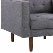 Element Mid-Century Modern Chair in Dark Gray Linen and Walnut Legs - Furniture City (CA)l