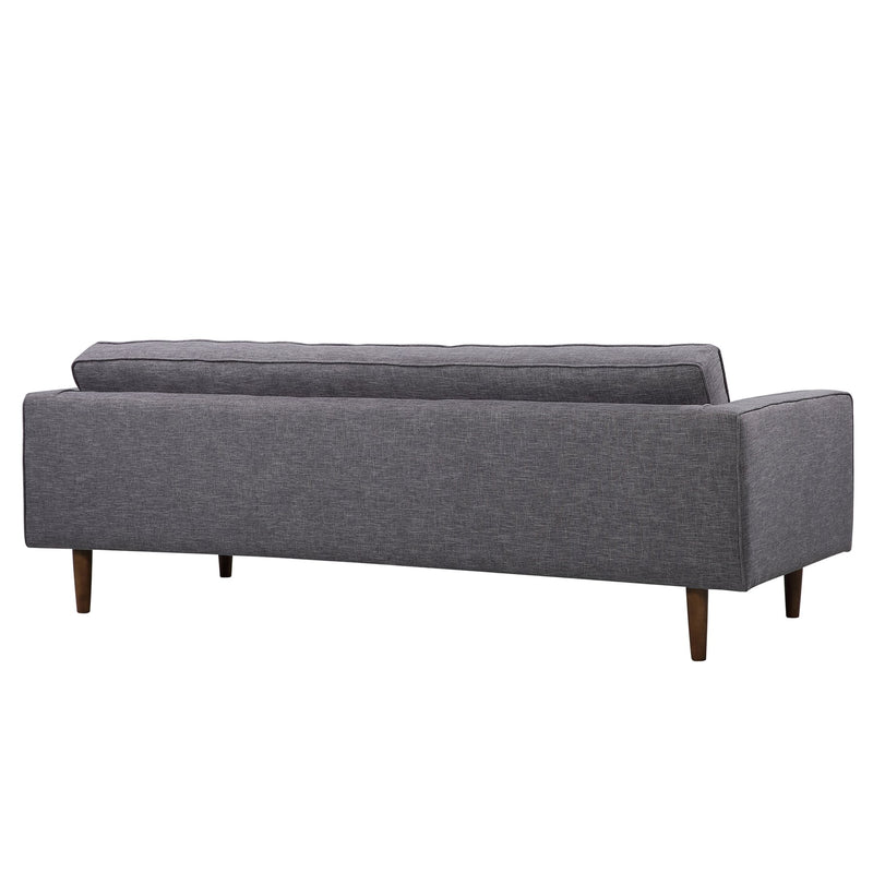 Element Mid-Century Modern Sofa in Dark Gray Linen and Walnut Legs - Furniture City (CA)l