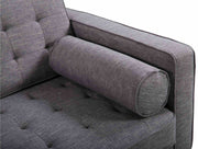 Element Mid-Century Modern Sofa in Dark Gray Linen and Walnut Legs - Furniture City (CA)l