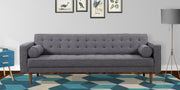 Element Mid-Century Modern Sofa in Dark Gray Linen and Walnut Legs - Furniture City (CA)l