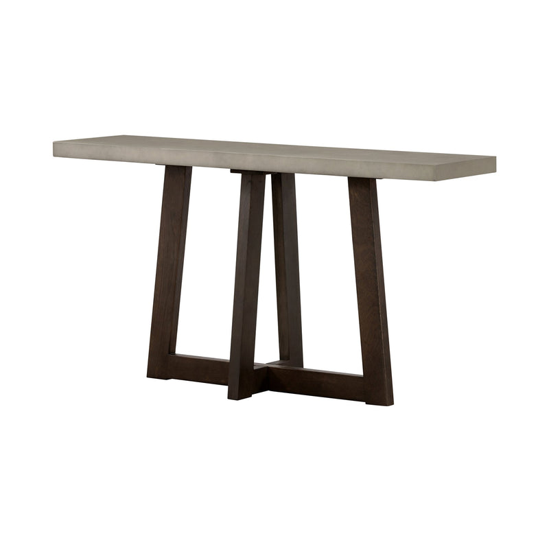 Elodie Gray Concrete and Dark Gray Oak Rectangle Console Table - Furniture City (CA)l