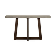 Elodie Gray Concrete and Dark Gray Oak Rectangle Console Table - Furniture City (CA)l