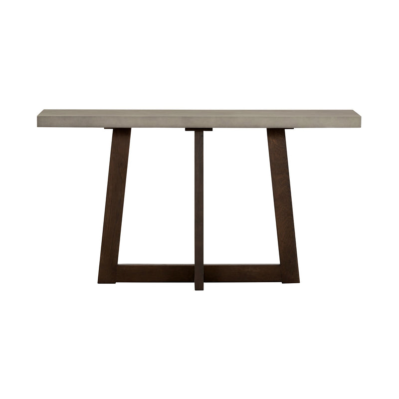 Elodie Gray Concrete and Dark Gray Oak Rectangle Console Table - Furniture City (CA)l