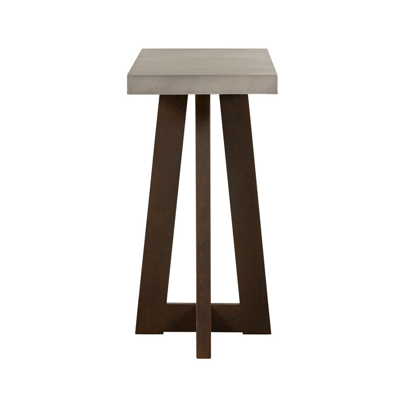 Elodie Gray Concrete and Dark Gray Oak Rectangle Console Table - Furniture City (CA)l