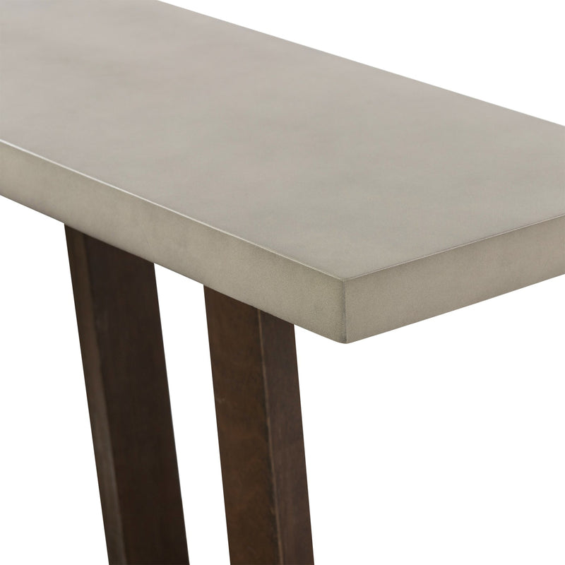 Elodie Gray Concrete and Dark Gray Oak Rectangle Console Table - Furniture City (CA)l