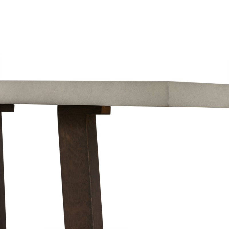 Elodie Gray Concrete and Dark Gray Oak Rectangle Console Table - Furniture City (CA)l