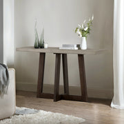 Elodie Gray Concrete and Dark Gray Oak Rectangle Console Table - Furniture City (CA)l