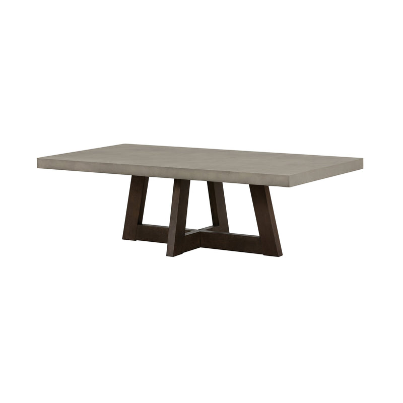Elodie Gray Concrete and Dark Gray Oak Rectangle Coffee Table - Furniture City (CA)l