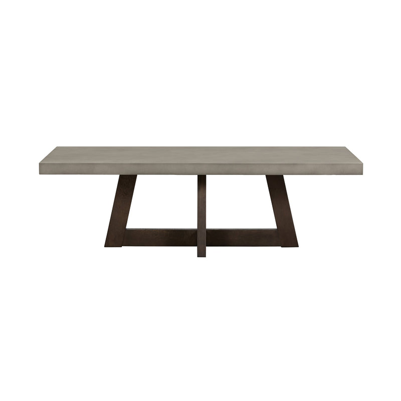 Elodie Gray Concrete and Dark Gray Oak Rectangle Coffee Table - Furniture City (CA)l