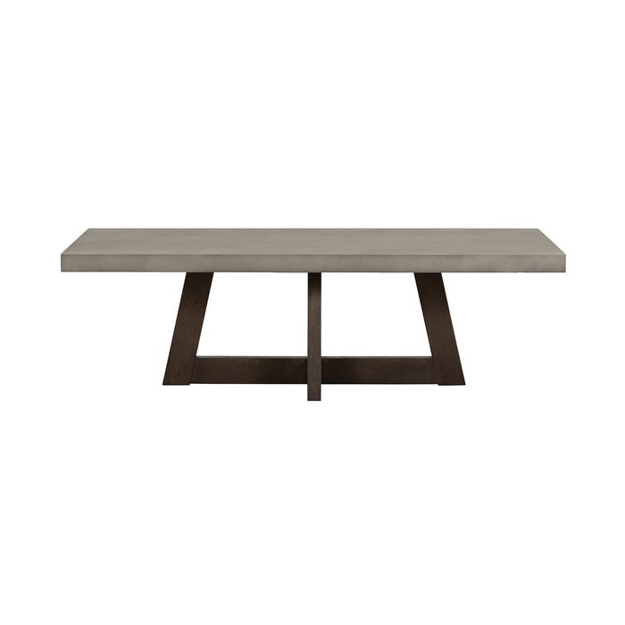 Elodie Gray Concrete and Dark Gray Oak Rectangle Coffee Table