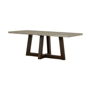 Elodie Gray Concrete and Dark Gray Oak Rectangle Dining Table - Furniture City (CA)l