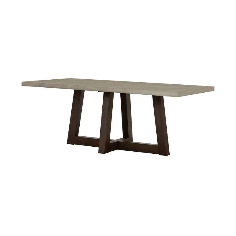Elodie Gray Concrete and Dark Gray Oak Rectangle Dining Table - Furniture City (CA)l