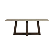 Elodie Gray Concrete and Dark Gray Oak Rectangle Dining Table - Furniture City (CA)l