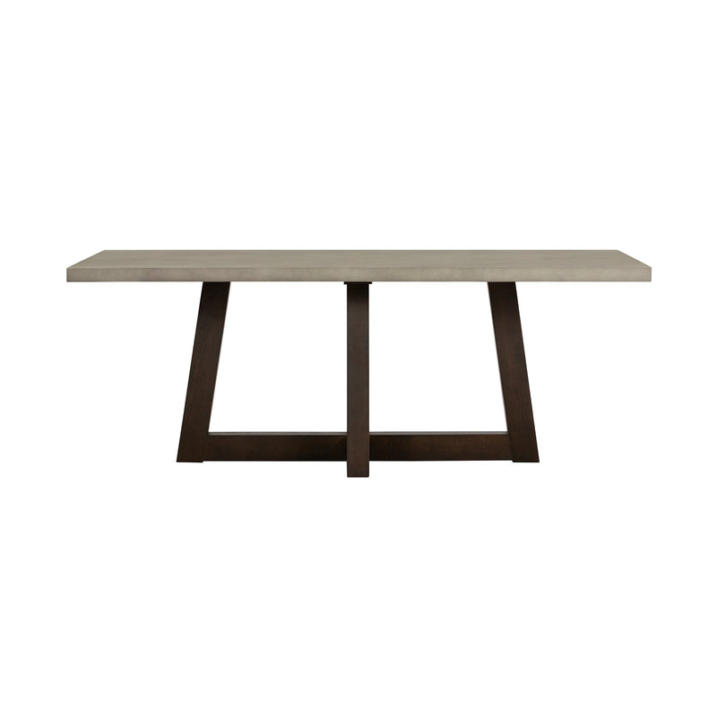 Elodie Gray Concrete and Dark Gray Oak Rectangle Dining Table - Furniture City (CA)l