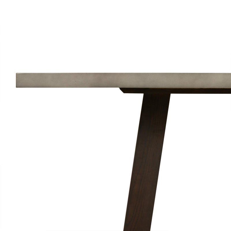 Elodie Gray Concrete and Dark Gray Oak Rectangle Dining Table - Furniture City (CA)l
