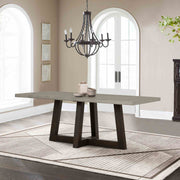 Elodie Gray Concrete and Dark Gray Oak Rectangle Dining Table - Furniture City (CA)l