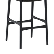 Erie Black Woven Paper Cord and Wood Counter Stool - Furniture City (CA)l