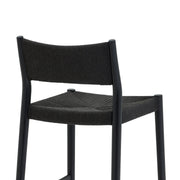 Erie Black Woven Paper Cord and Wood Bar Stool - Furniture City (CA)l