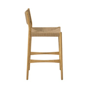 Erie Woven Paper Cord and Oak Wood Counter Stool - Furniture City (CA)l