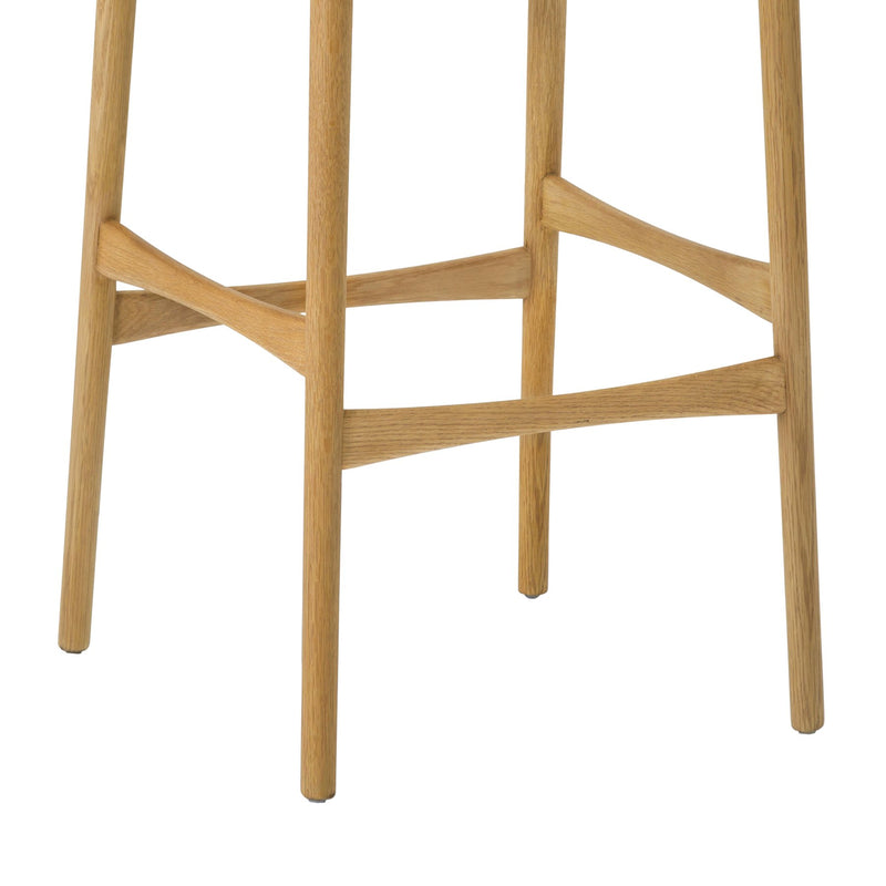 Erie Woven Paper Cord and Oak Wood Counter Stool - Furniture City (CA)l