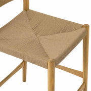 Erie Woven Paper Cord and Oak Wood Counter Stool - Furniture City (CA)l