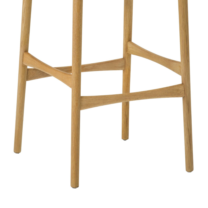 Erie Woven Paper Cord and Oak Wood Bar Stool - Furniture City (CA)l
