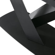 Everett Contemporary Dining Table in Matte Black Finish and Walnut Top - Furniture City (CA)l