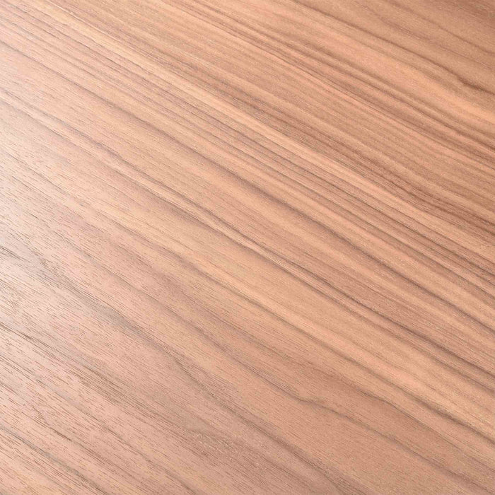 Everett Contemporary Dining Table in Matte Black Finish and Walnut Top