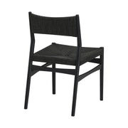 Erie Black Woven Paper Cord and Wood Dining Chairs - Set of 2 - Furniture City (CA)l