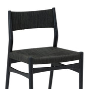Erie Black Woven Paper Cord and Wood Dining Chairs - Set of 2 - Furniture City (CA)l
