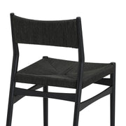 Erie Black Woven Paper Cord and Wood Dining Chairs - Set of 2 - Furniture City (CA)l