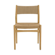 Erie Woven Paper Cord and Oak Wood Dining Chairs - Set of 2 - Furniture City (CA)l