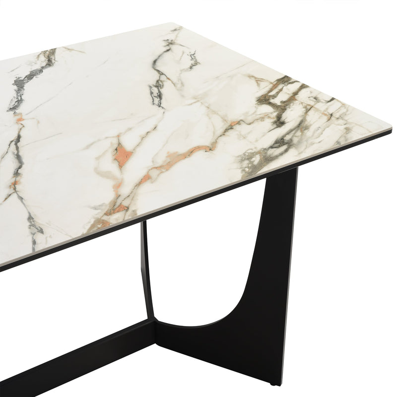 Esme Dining Table in Stone and Metal - Furniture City (CA)l